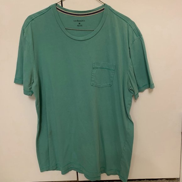 Bass Green T Shirt with Pocket (Size Medium) - Picture 1 of 2